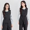 Korean Style Waist-Cinching Vest & Wide-Leg Pants Spring/Autumn Women's Three-Piece Set