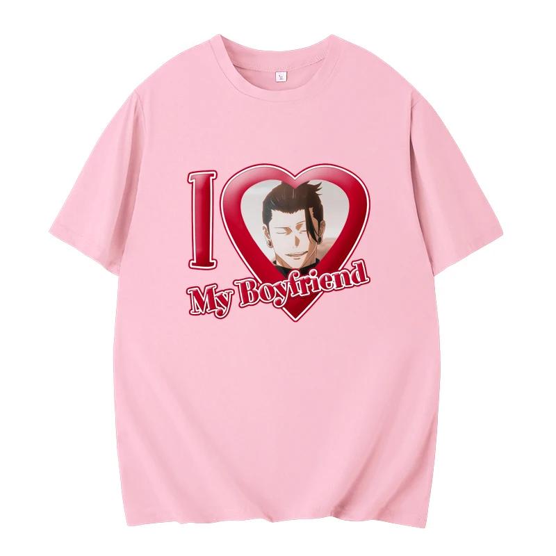 Funny Tops My Boyfriend Gojo Satoru Tričko Módní Estetický potisk Tričko Oversized Ženy Muži Tričko Dárek pro něj
