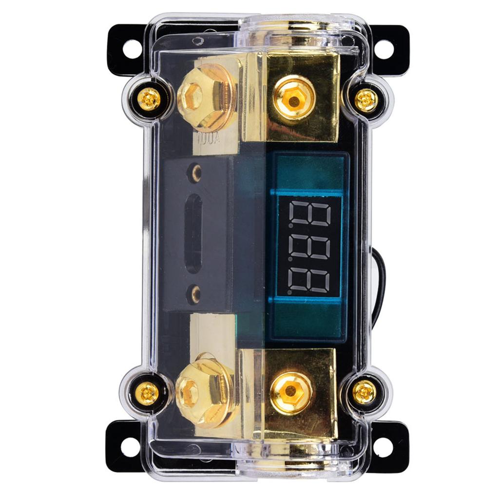 Siguranță Digitală 24V 100A pentru Audio Auto, Suport Bloc de Distribuție cu Afișaj LCD