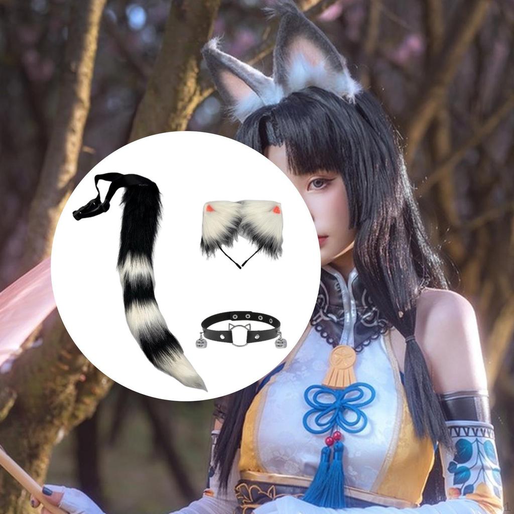 And Tail Set Ear Headband for Party Performance Fancy Dress