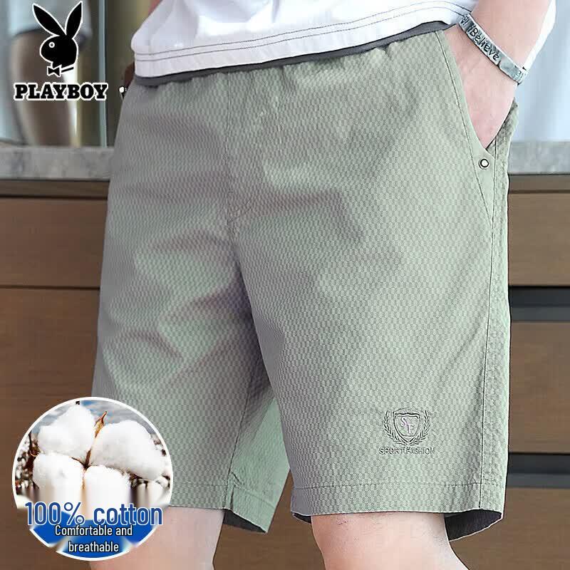 Playboy Men s 2026 Summer Cotton Casual Shorts 5XL