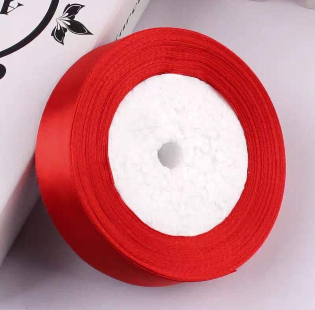 25mm25Yards/Rolle 2,5cm Seidensatinband Handgefertigte Bastelmaterialien Weihnachtsfeier DIY Geschenkverpackung Party Hochzeit Dekorativ