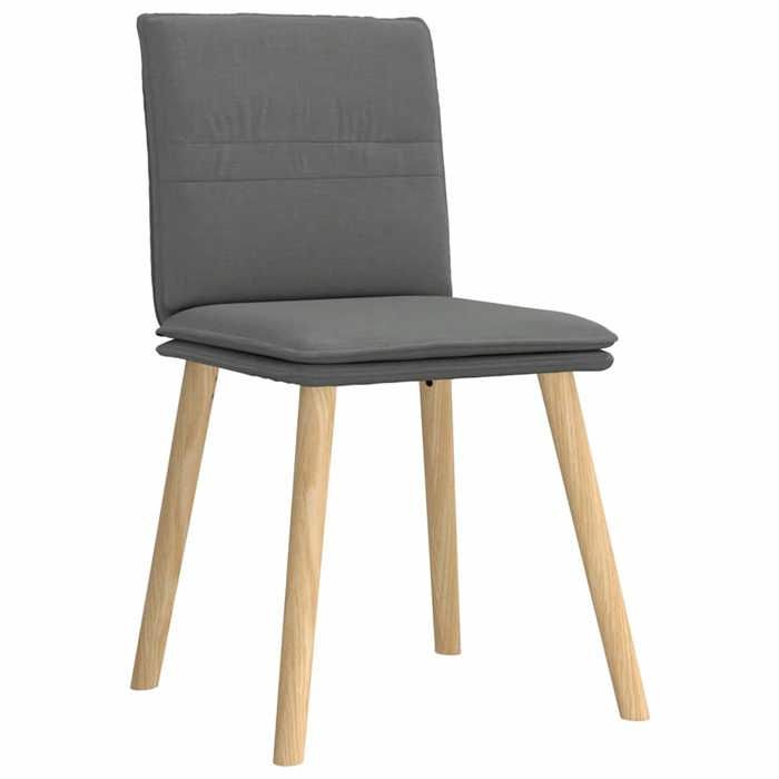 VidaXL Dining Chairs Set of 4 Dark Grey Fabric, Chair, Living Room Chair, Accent Chair, Kitchen Chair, Seat of 3315356