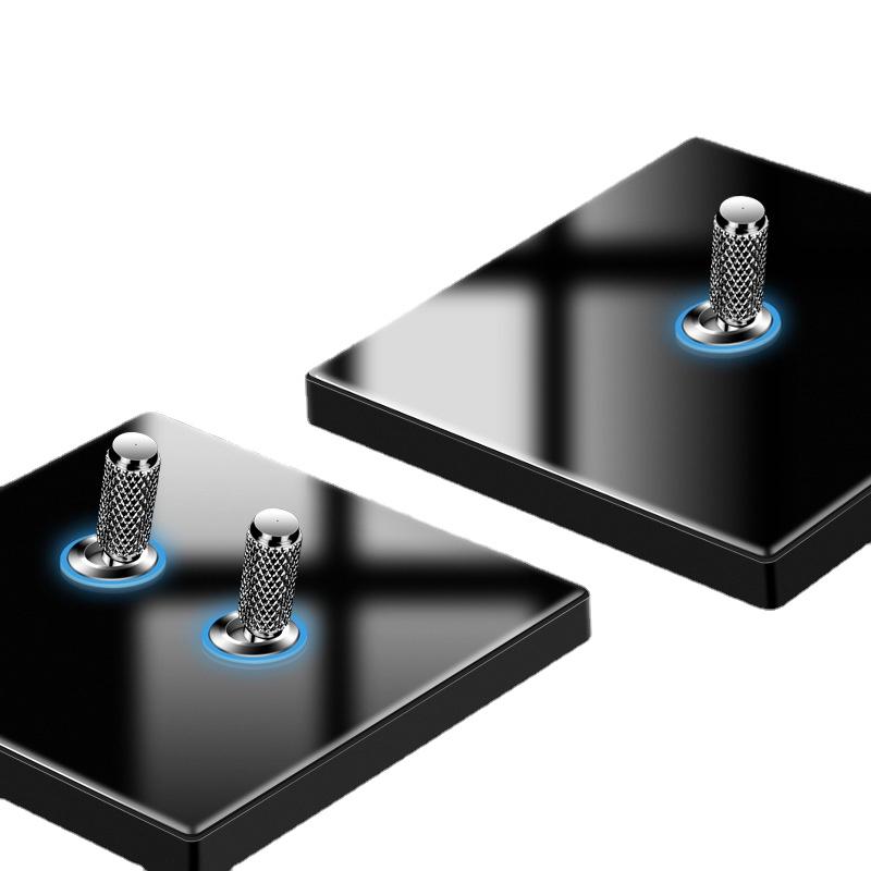 Hvit herdet glass Europeisk Vintage vippebryter for vegglampe, 110-250V 1-polet 2-veis Elektrisk på/av med LED-indikator