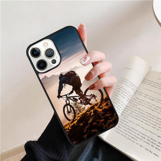 Sport Mountain Bike Cycling Art Phone Case Cover for iPhone 17 Air 16 15 14 13 11 12 Pro Max Plus Shell Coque