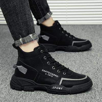 High -Top Martin Boots Men Europe  New Luxury Outdoor Tooling Boots Round Toe Casual Zapatos De Hombre Sports Men 'S Shoes