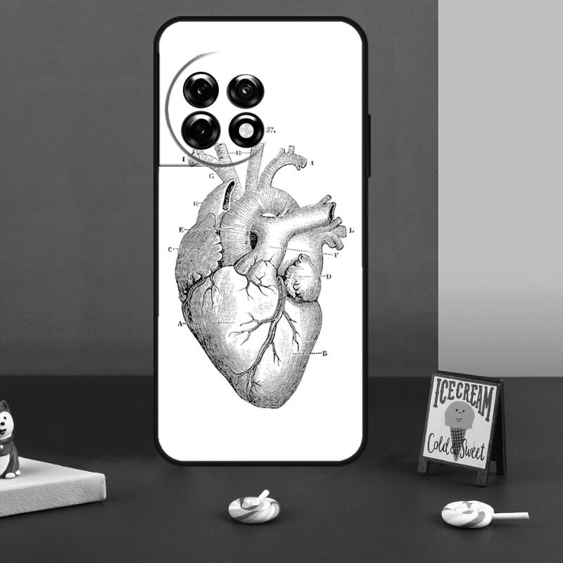 Human Heart Anatomy For OnePlus 15 13 12 11 10 13T 10T 10R 12R 13R Case For OnePlus Nord 5 CE 3 2 4 Lite N20 N30