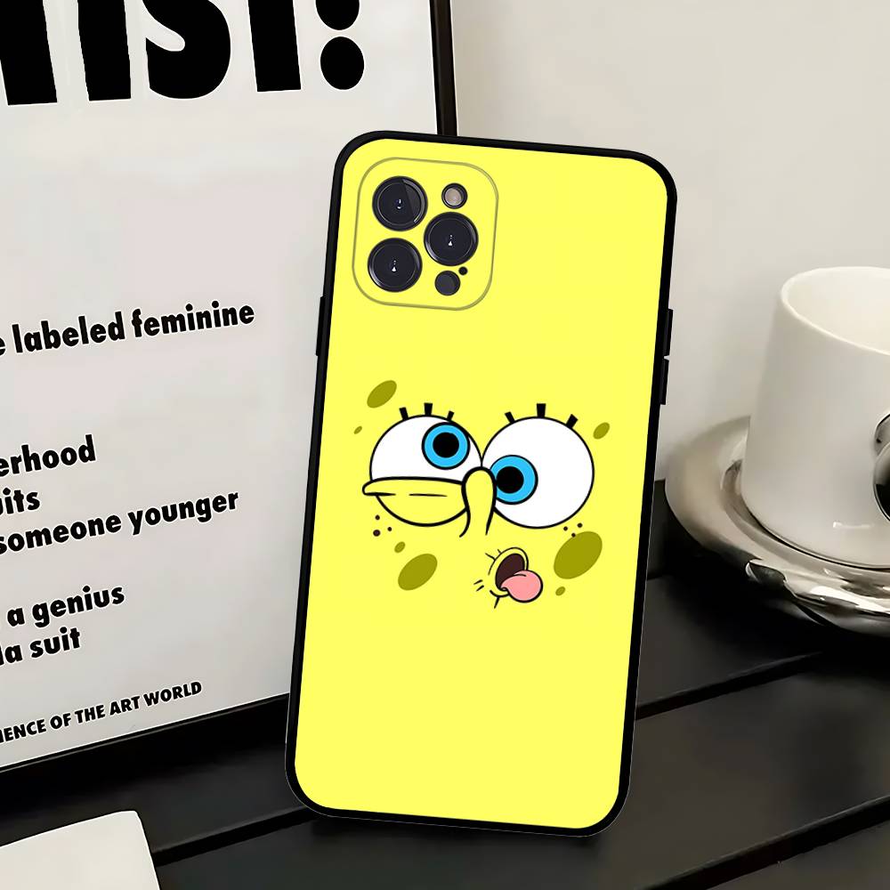 Kreslený S-SpongeBob S-Hranatá Kalhotka Pouzdro na Telefon Pro IPhone 16 15 14 13 12 11 17 Pro Max Jednoduchost Zadní TPU Měkké Pouzdro
