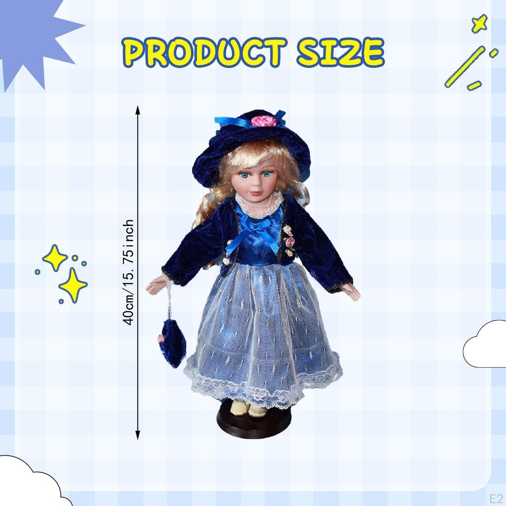 Keramikpuppe Porzellanfigur Schöne Ausstellung Handgefertigte Miniatur Mädchen Stehende Figuren für Schreibtisch