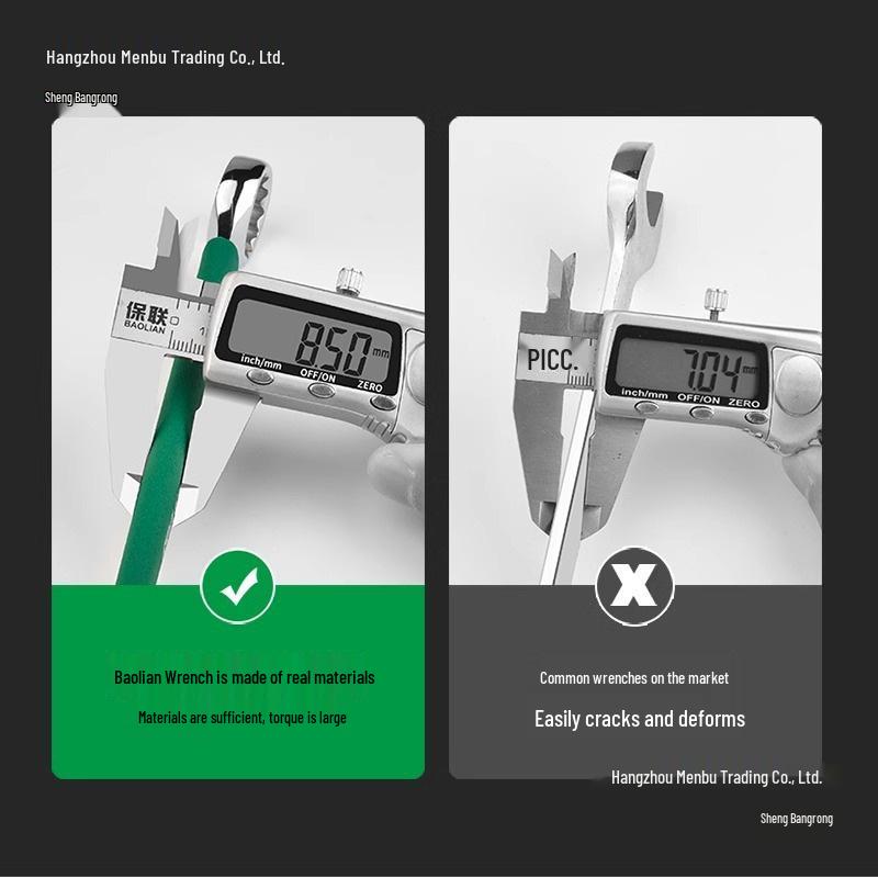 Plum Blossom Double-Ended Labor-Saving Wrench Set with Reinforced Plastic-Dipped Handle