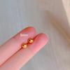 3/4/5/6Mm Classic Titanium Steel Dot Ball Stud Earrings Unisex Gold Color Stackable Simple Women'S Jewelry Christmas Gifts