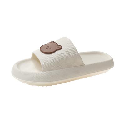 Frauen Sommer Hausschuhe Sandalen Strand Slides Flip-Flops Cartoon Bär Dicke Sohlen Badezimmer Schuhe