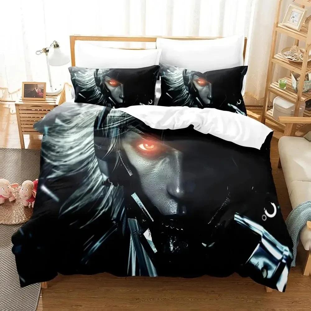 Game Metal Gear Rising Revengeance Bedding Set Duvet Cover Bed Set Quilt Cover Pillowcase Comforter King Queen Size Boys Adult