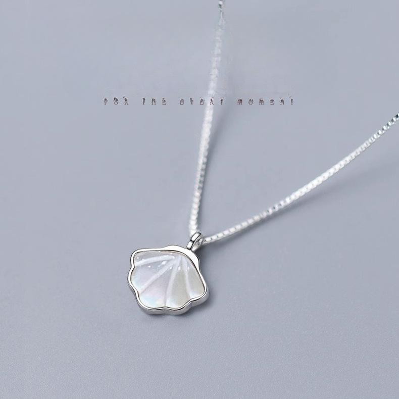 Summer Niche Design White Fritillary Shell Necklace Female Versatile High-End Exquisite Super Fairy Collarbone Chain Jewelry