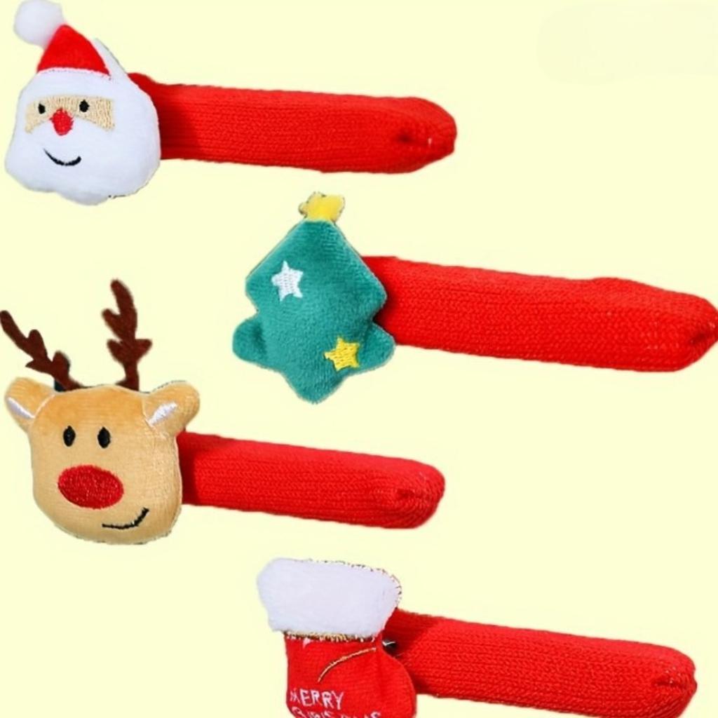 Christmas Doorknob Cover, Santa & Tree Design, Festive Door Decor, Holiday Home Accessories, Christmas Gift, Xmas Decorations