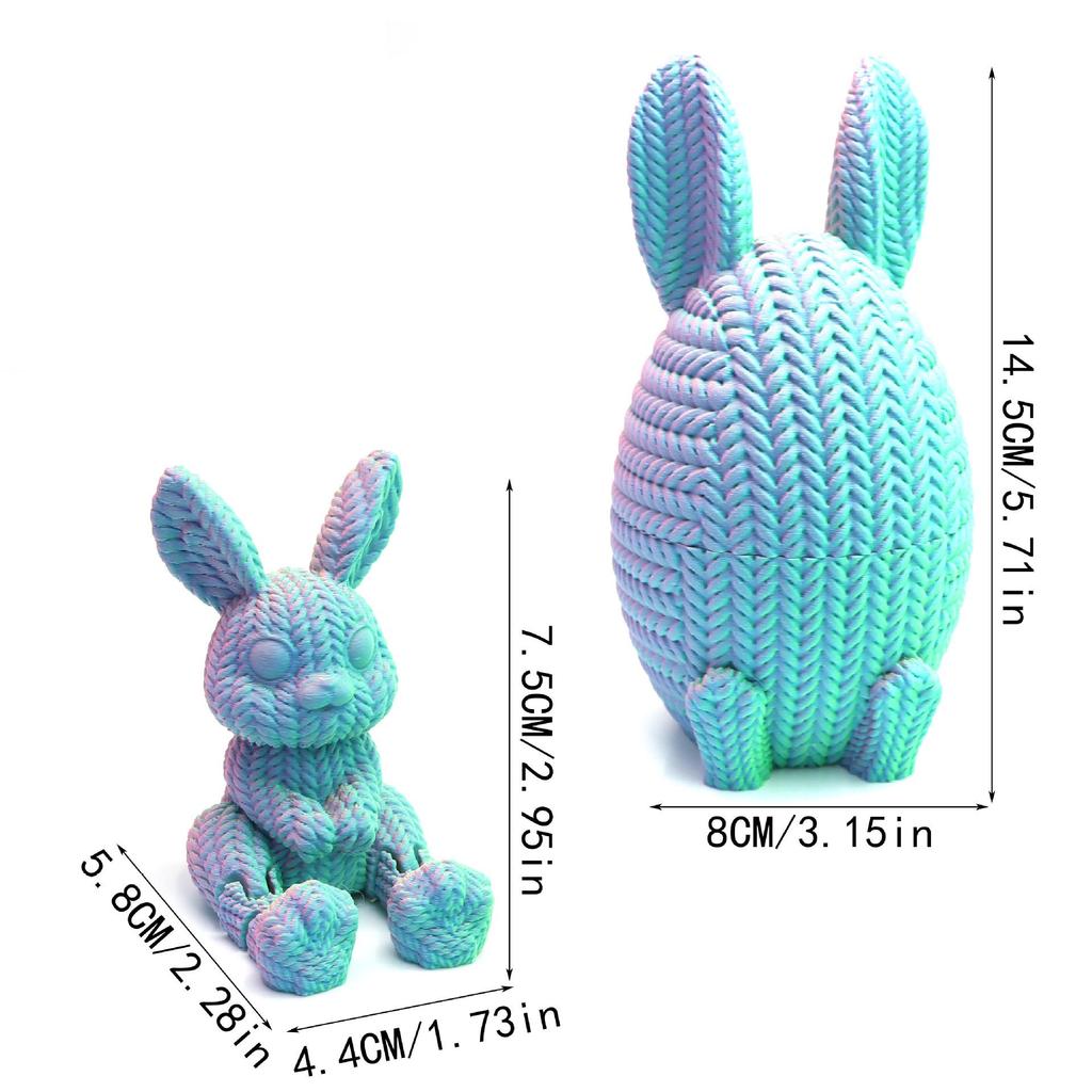 3D Printed Easter Egg Animal Toy Ornament Gift Blind Box