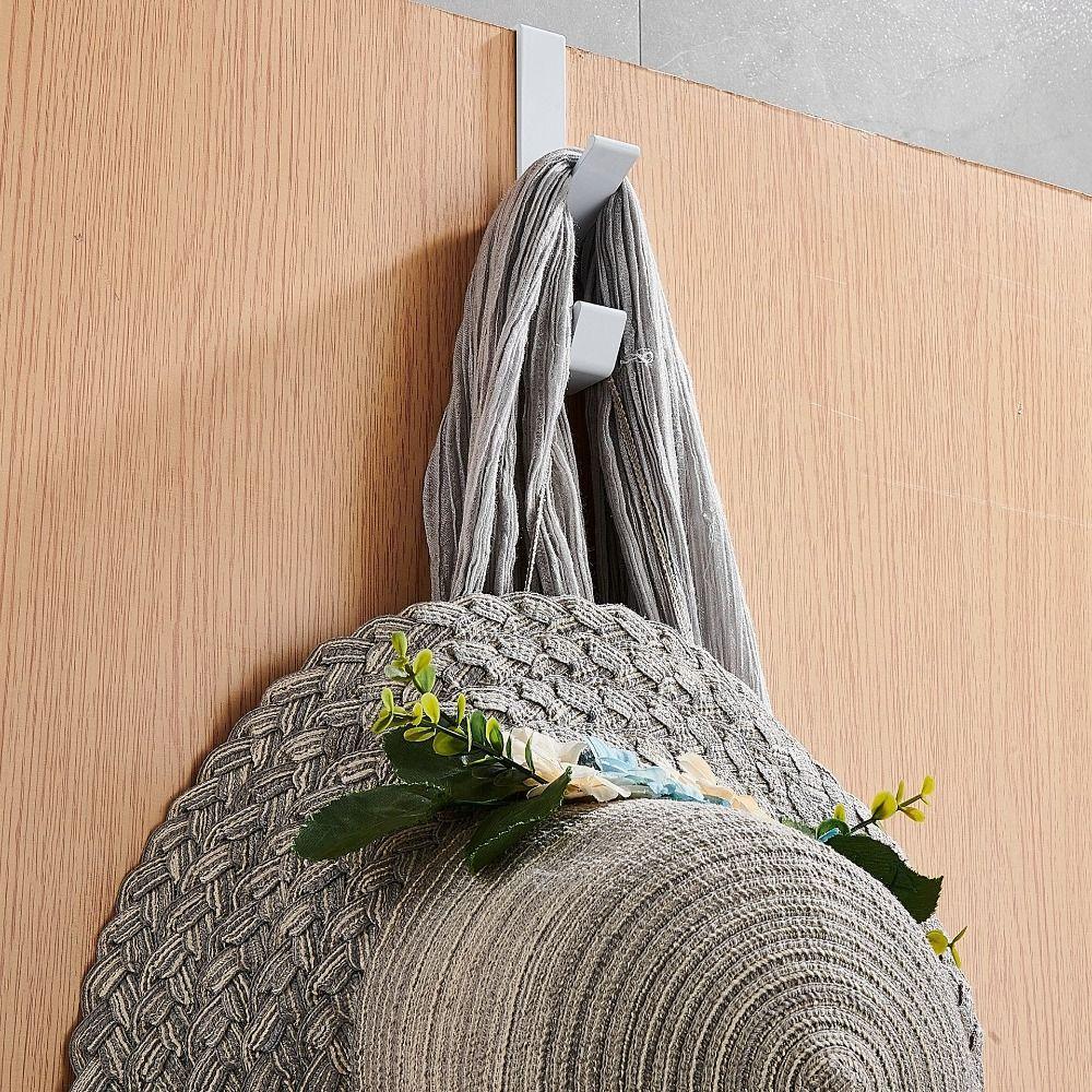Punch Free Door Back Hook Stainless Steel Clothes Hanger New Door Back Storage Rack