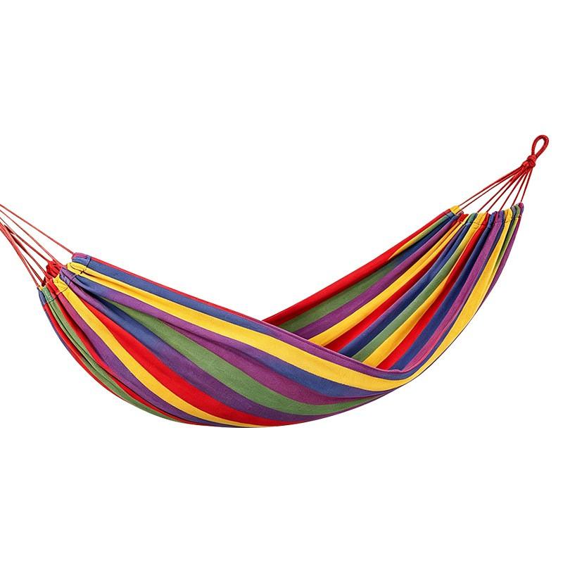 Heavy Duty Camping Hammock Adults Single Double Person Outdoor Tree With Reinforced Canvas Nylon Fabric