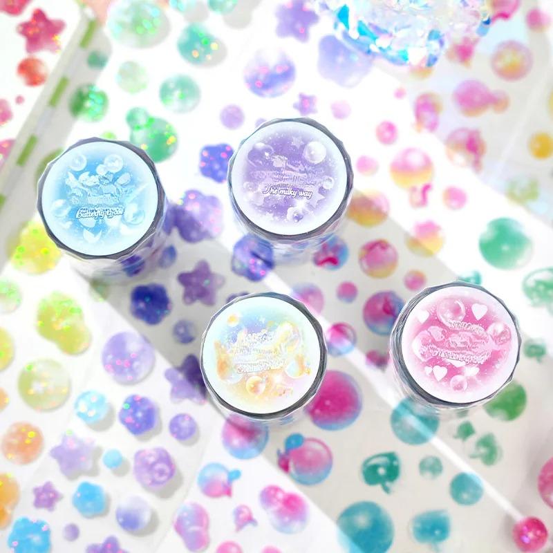 Vintage Bubble Tape Stickers Decorative Stick Labels Scrapbooking Accessories Planner Handmade Junk Journal Suppliesjavascript: