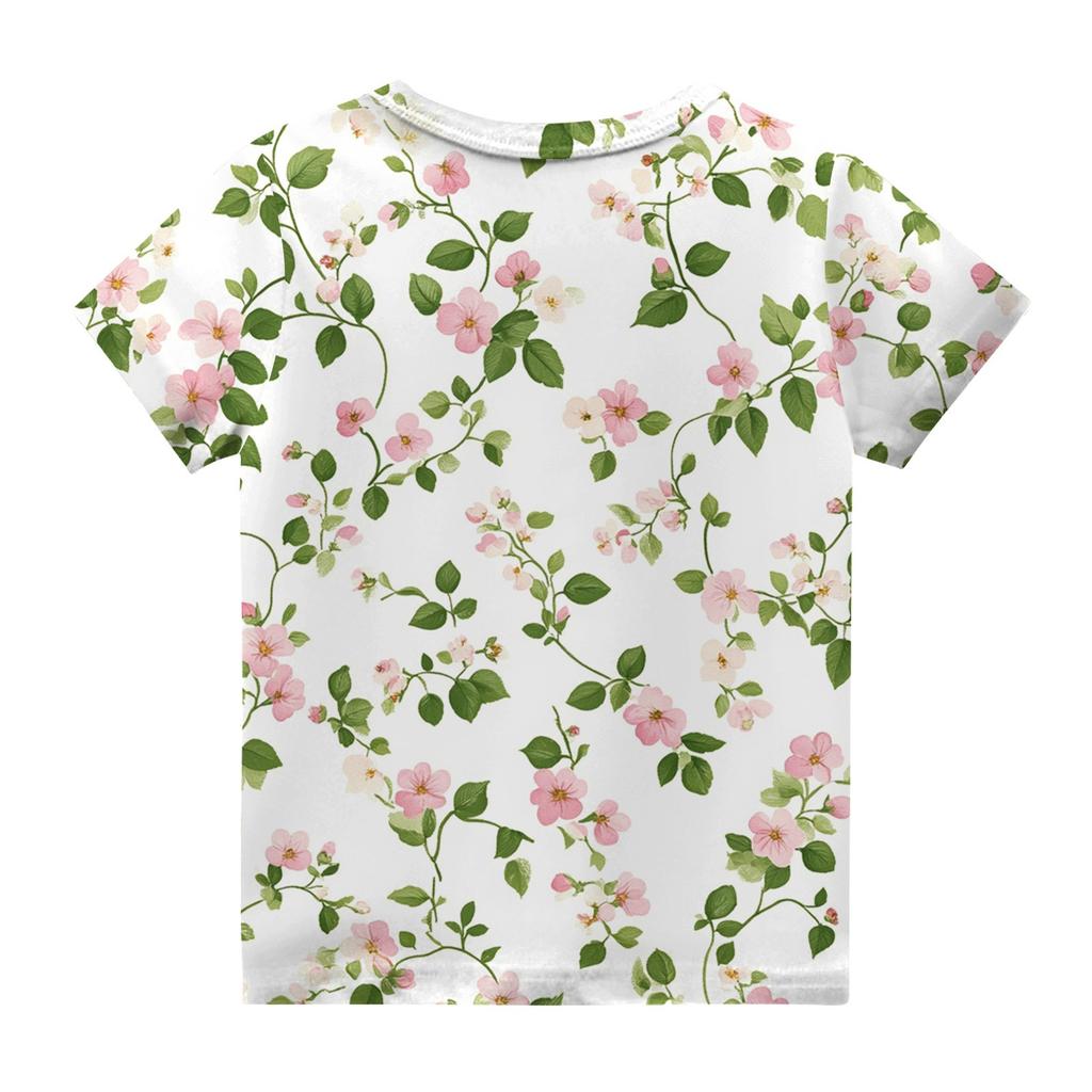 Dívčí chlapecká trička pro batolata Dětské top chlapecké a dívčí tričko s krátkým rukávem