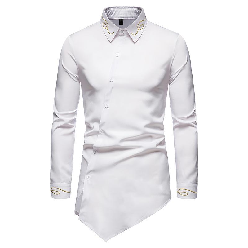 Camisa S-2XL Camisas de hombre Camisas de botones oblicuos irregulares para hombres  Camisa casual de manga larga para hombres comprar a buen precio — entrega  gratuita, reseñas reales con fotos — Joom