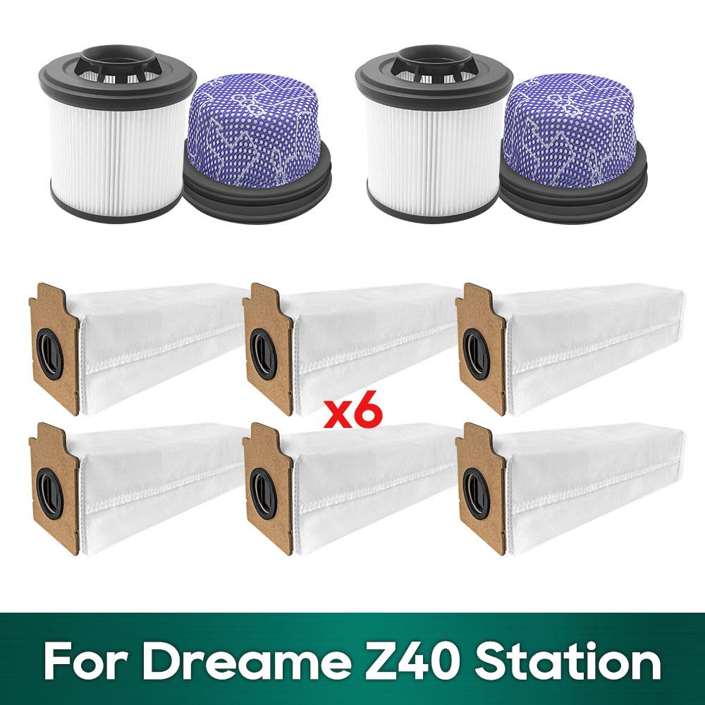 Compatible for Dreame Z40 Station Accessories Hepa Filter Dust Bag
