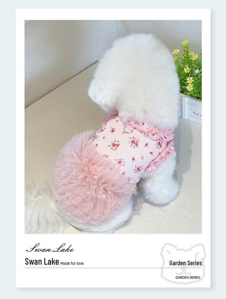 Adorable Ice Silk Fluffy Pet Dress for Dogs and Cats