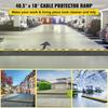 4 Pack Rubber Cable Protector Ramp 2 Channel Heavy Duty 66000lbs Load Capacity Cable Wire Cord Cover Ramp Speed Bump Driveway Hose Cable Ramp