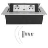 Pop Up Power Strip Silver Color 20W USB Fast Charging Rain Proof Embedded Countertop Pop Up Outlet