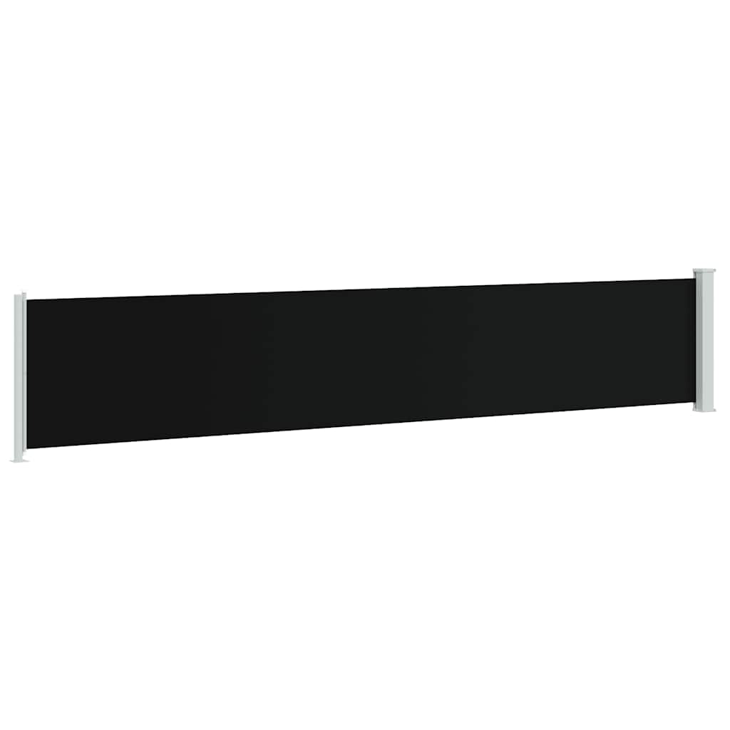 Vidaxl Retractable Side Awning for Terrace, 117 X 600 Cm, Black
