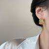 Classic Half-Circle Metal Hollow Simple Earrings Earrings Retro Arc Niche Unique Design Earrings Light Luxury