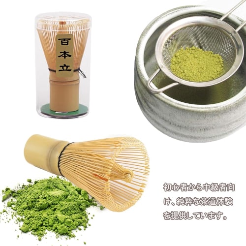 100-piece tea whisk, bamboo tea scoop, whisk for whisking matcha powder, tea ceremony tool