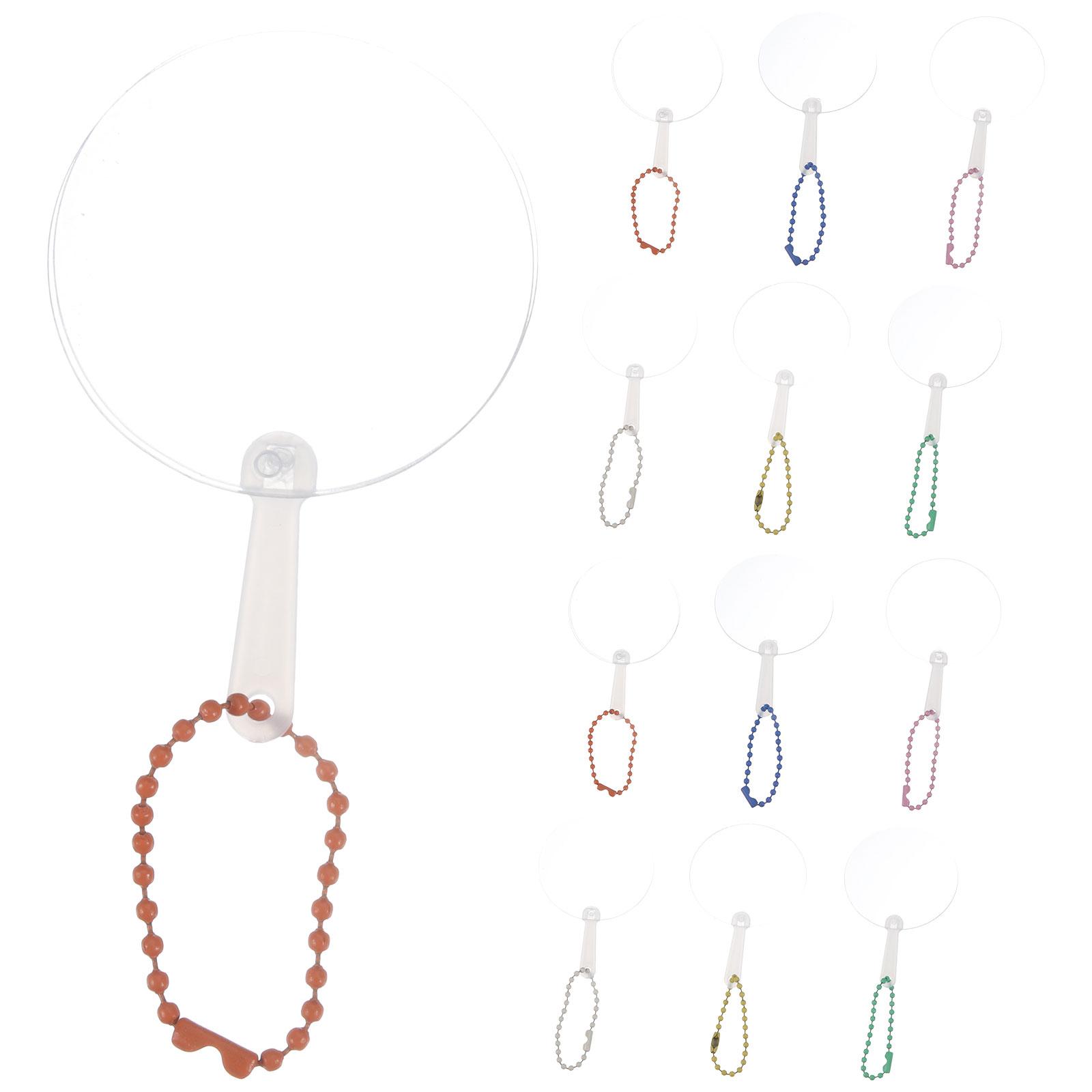 

20 Pcs Fan Cute Charms Fans Handheld Acrylic DIY Graffiti Handicrafts Supplies Blank 7.5X5X0.01CM прозрачный