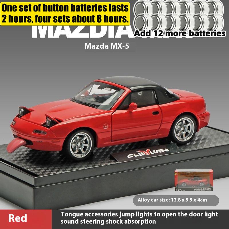 1:32 MAZDA MX-5 Alloy Diecast Racing Car Model Simulation Sound Light Children's Educational Toys Birthday Present For Boys