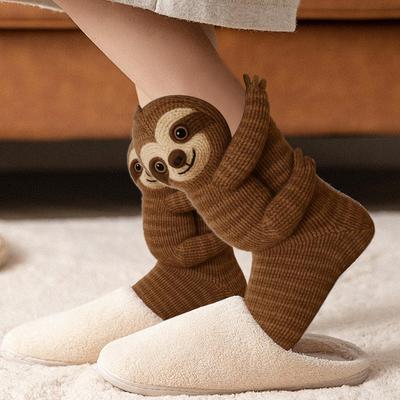 3D Knit Animal Socks Foot Warm Supplies 3D Novelty Knitted Socks for Women Kid Adult Winter Fall Christmas Birthday Indoor Home