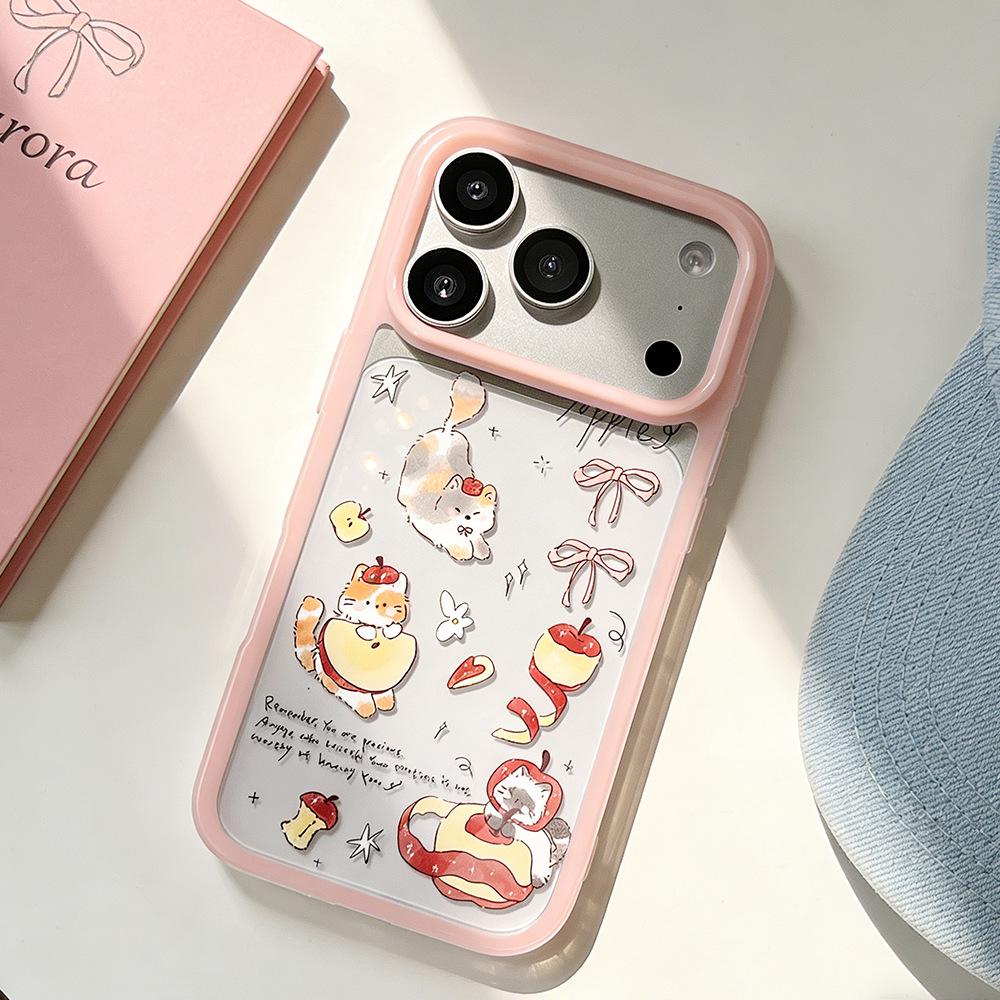 

Apple Cat iPhone 17 Pro Drop-Proof Transparent Case for iPhone 16/15 - New Model Protective Cover iPhone 14 Pro Max