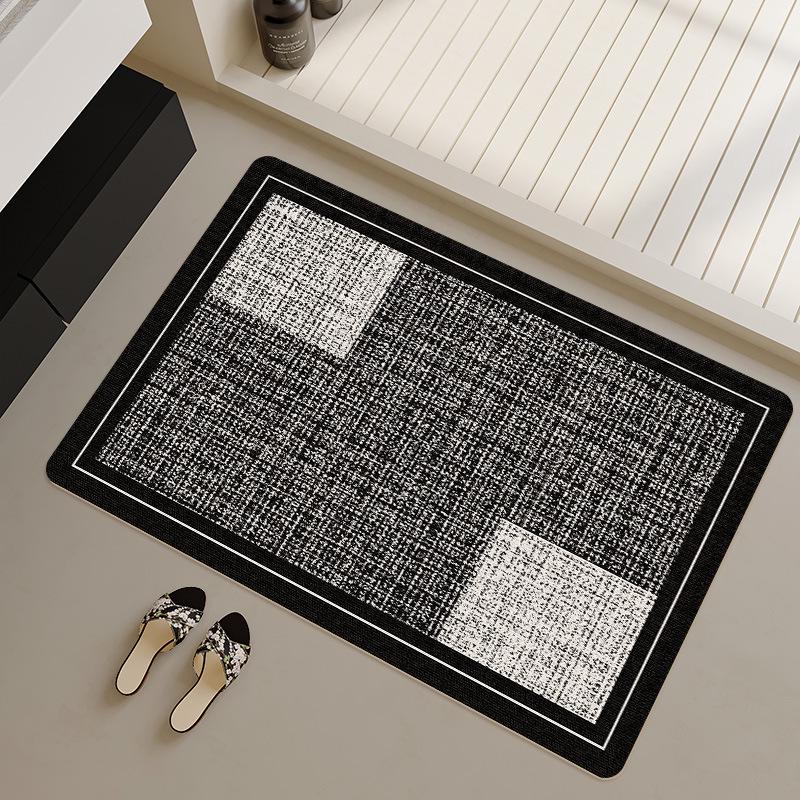 Minimalist Diatomaceous Earth Bathroom Mat - Water Absorbent, Quick Drying, Stain Resistant, Non-Slip, and Durable.