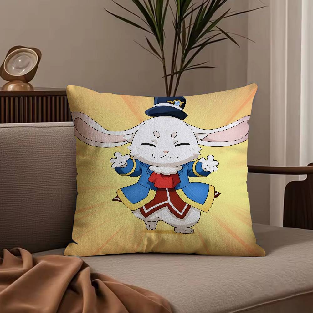 Anime S-Shangri-La Frontier Pillow Case Anti-dustmite Pillowcase Invisible zipper silky short plush Sofa cushion cover