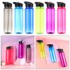 750ml Sports Water Bottle With Straw Outdoor Plastic Clear Dinkware Travel Camping Portable Leakproof Drinking Cup