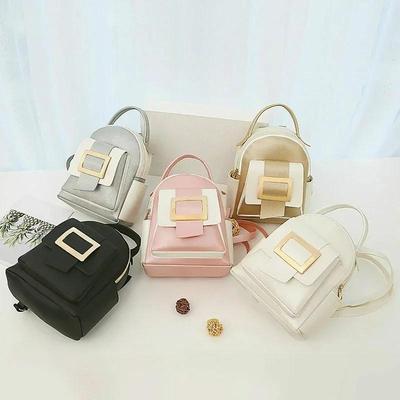 1 Pcs New Solid Color Double Shoulder Handheld Small Backpack Fashion Casual Easy Mobile Phone Bag Gift