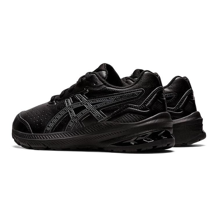 ASICS GT 1000 Leather 2 Cushioning Abrasion Resistant Rebound Breathable Support Low top Kids' Running Shoes Black 1134A016-001