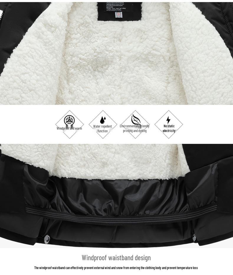 Conjunto de Fato de Esqui Infantil Impermeável e À Prova de Vento - Roupa de Inverno Quente e Moderna para Meninos e Meninas