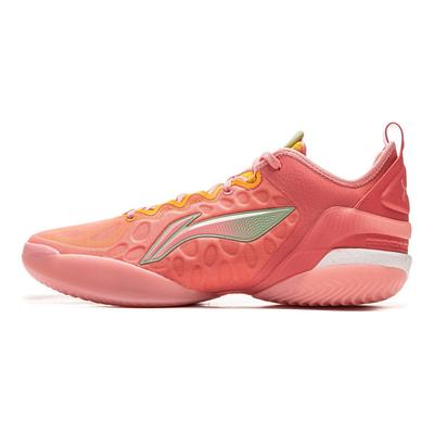 Li Ning Yushuai 19V2 Basketball Shoes Men's Low Top Pink Orange ABAV049-1