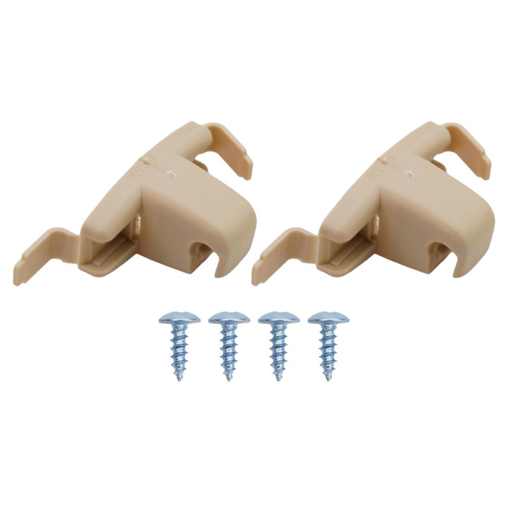2 Stück Halterungshalter Sonnenblendenclips Blendenklammer Beige