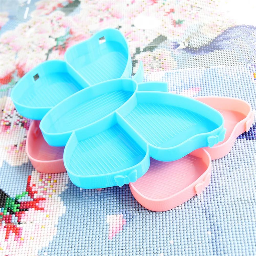 24pcs/Set DIY Diamond Painting Tool Set -Butterfly Multifunctional Flip Plate, Drill Points, Trays & Funnels for DIY Projects