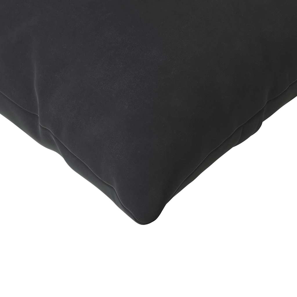 Sofa Cushions 2 Pieces Black 120 X 40 Cm Cord Fabric