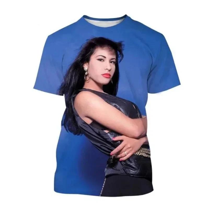 Selena Quintanila Large Size 3D Print Sports et Fashion Casual Short-sleeve