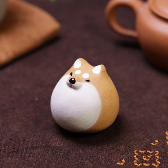 Hund Tee Haustier Handwerk Kungfu Skulptur für Tee Liebhaber Farbe-Ändern Tee Tablett Dekor