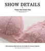 French Lace Push-Up Wireless Bra & Panty Set for Women - Sexy, High-end, Beautiful Back, Plus Size.