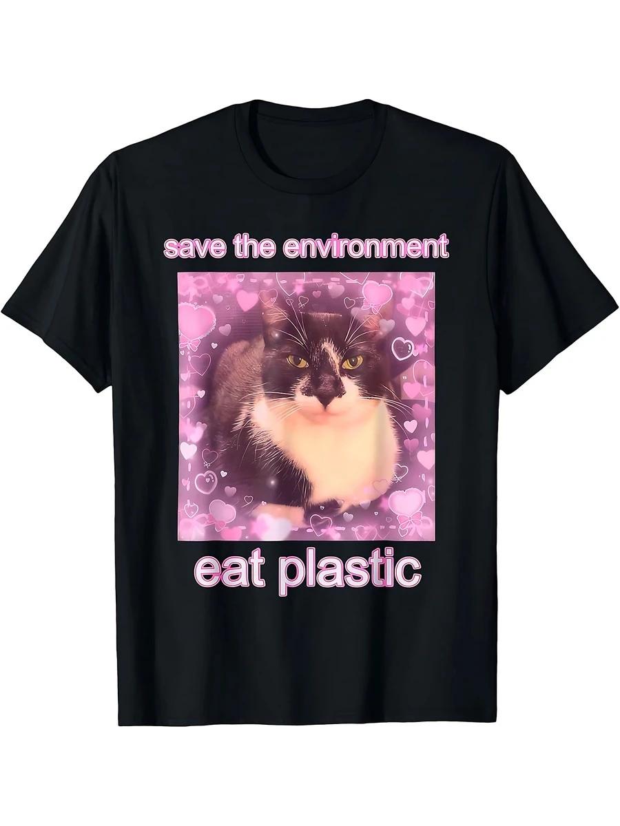 Tummy Ache Survivor Cat Meme Funny Saying Cats Animals Unisex T-Shirt S